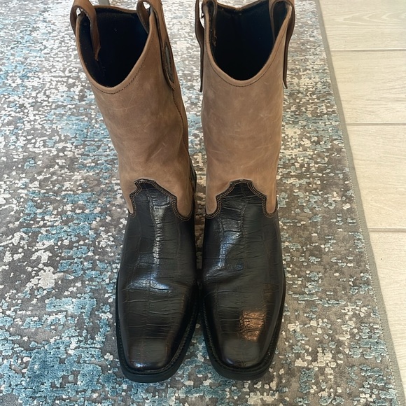 🎄SALE🎄Tony Lama Vintage Brown Leather Cowboy Boots Women, Size 7/7.5 🤠 - Picture 3 of 12